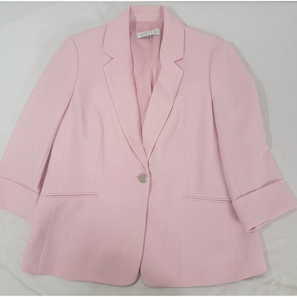 Kasper Women's Blazer Suit Jacket Pink Size 10P 10 P Petite Lined One button - Picture 1 of 6